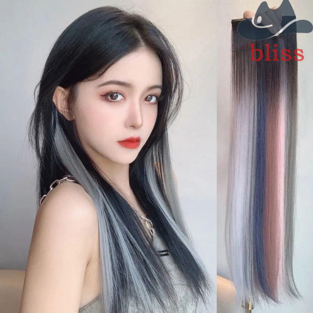 Tóc Giả Thẳng Dài Màu Gradient Thời Trang Dành Cho Nữ