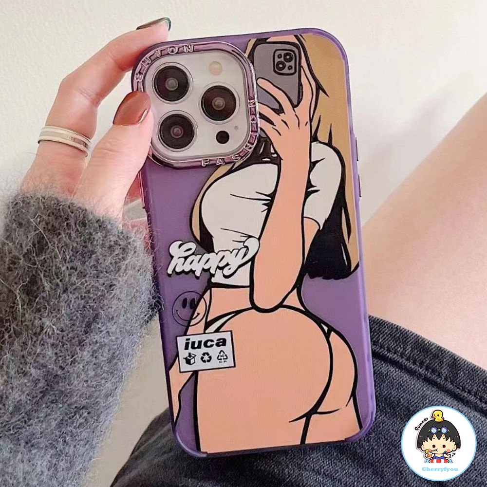 Ốp Điện Thoại TPU Dẻo Trong Suốt Họa Tiết Cô Gái Quyến Rũ Thời Trang Cho IPhone 11 12 13 14 Pro Max XS XR 7 8 Plus