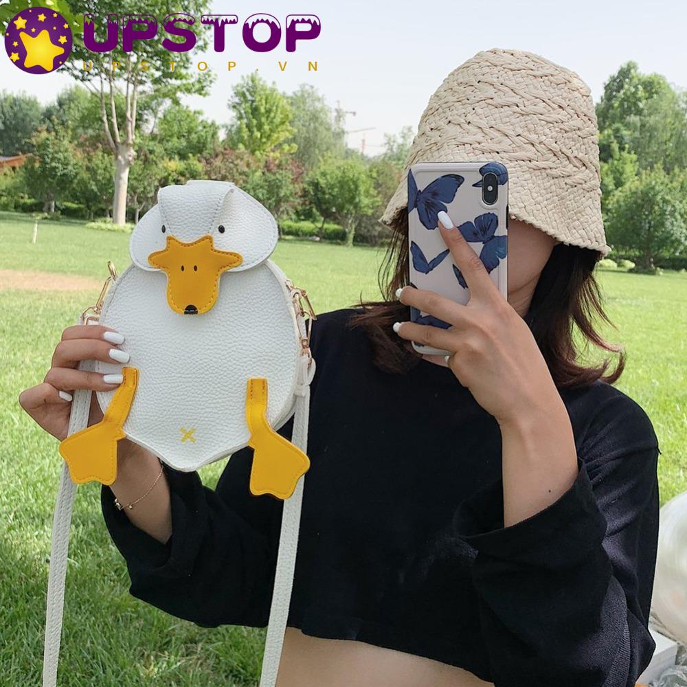 Túi Đeo Chéo Da PU Hình Vịt Xinh Xắn Cho Nữ