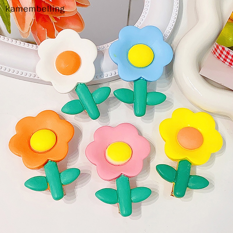 Kẹp Tóc Hoa Màu Sắc Ngọt Ngào Đáng Yêu Cho Bé Gái