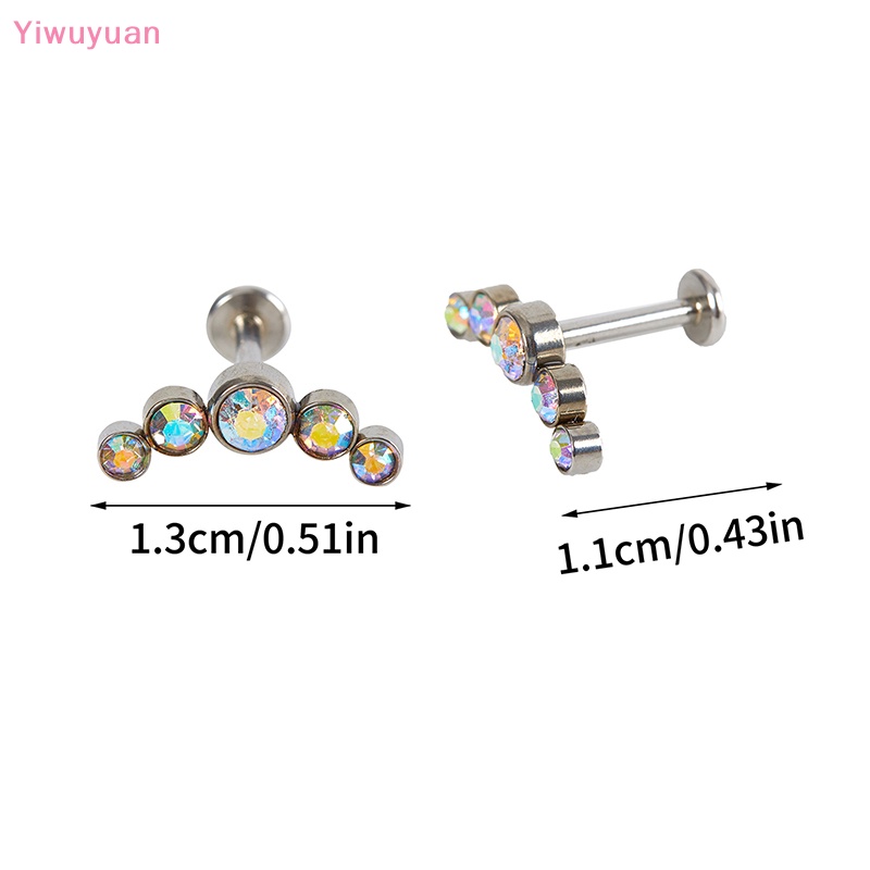 < Yiwuyuan > Trang Sức Môi / Môi / Móng Tay Hình Trụ Bằng Thép Không Gỉ Phong Cách Đơn Giản Dễ Phối Đồ Thời Trang Mới