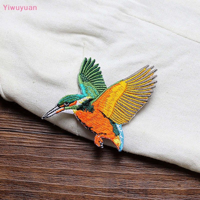 1 Cặp Miếng Dán Ủi Thêu Hình Chim Phong Cách Vintage Mới