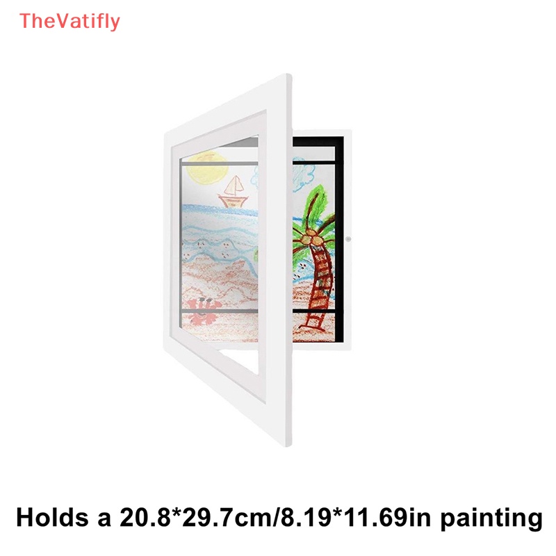 [Thevaly] Khung Tranh Nghệ Thuật Trẻ Em Mở Phía Trước Có Thể Thay Đổi Khung Ảnh Cho Poster Pho HOT