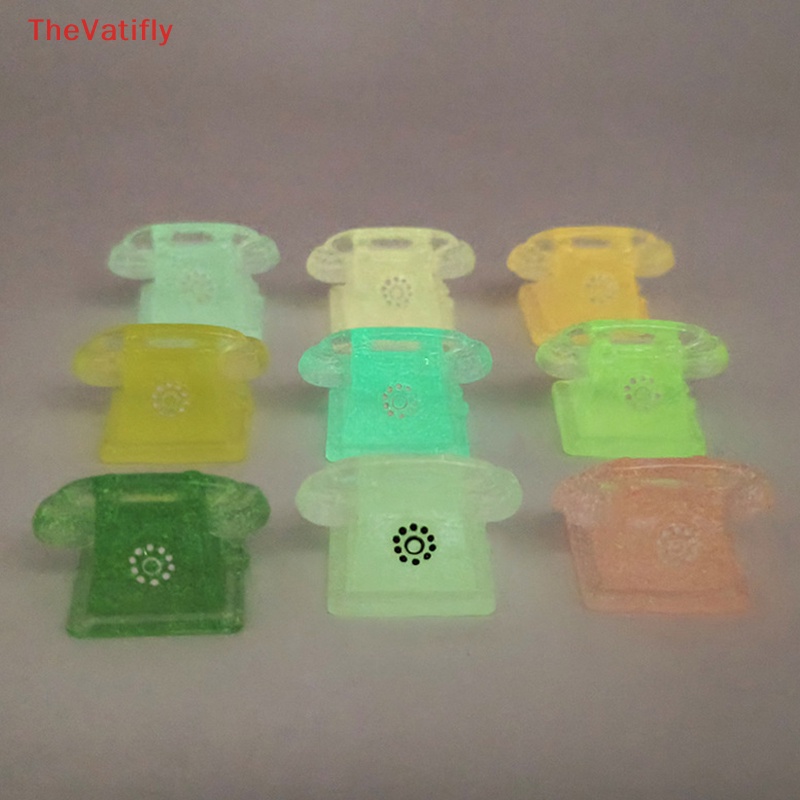 Set 2 Mặt Dây Chuyền Mini DIY Dạ Quang Bằng Nhựa Resin Đáng Yêu Cho Điện Thoại