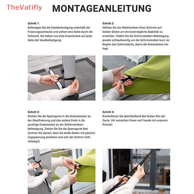 Dây Đai Cố Định Khóa Gió Có Thể Điều Chỉnh Cho Cantilever Parasols