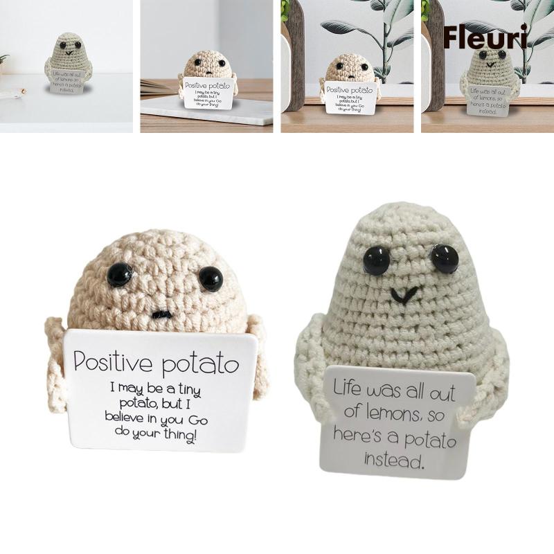 Búp Bê Đan Len Hình Khoai Tây Chiên Dễ Thương Vui Nhộn Để Bàn / Xe Hơi / Văn Phòng