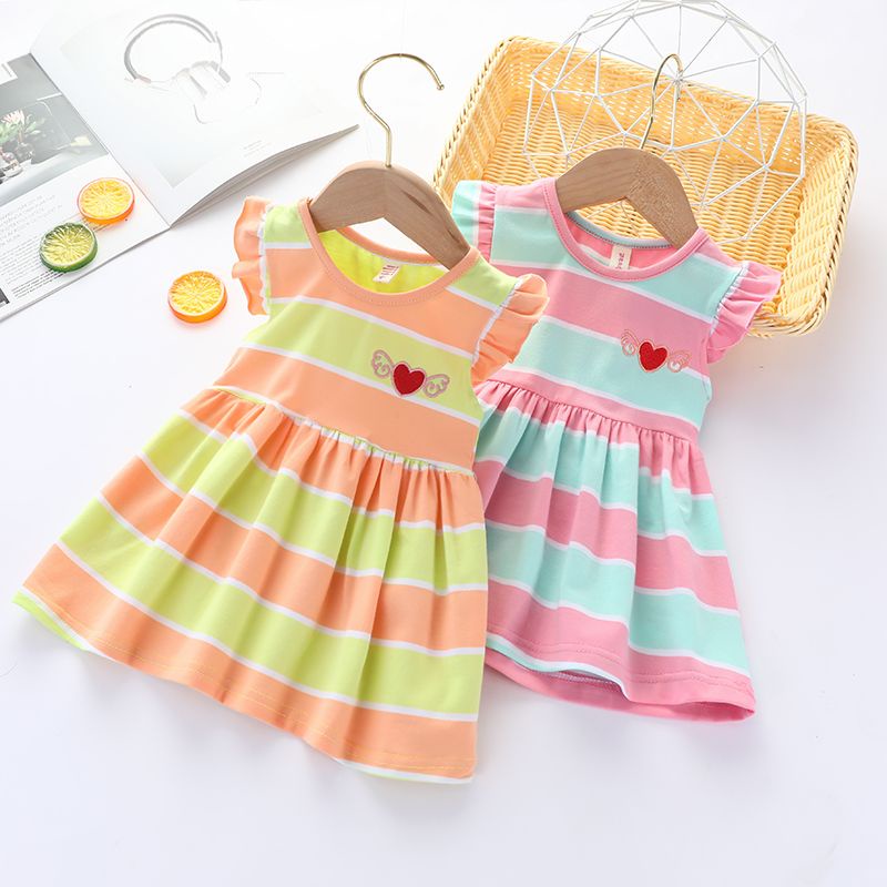 Đầm Sát Nách Lưng Đính Cánh Chất Liệu cotton Thời Trang Mùa Hè Hàn Quốc 2023