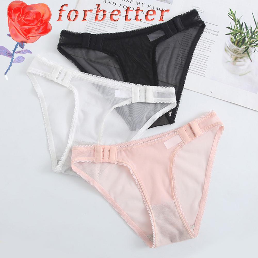 Quần Lót Cotton Lưới Trong Suốt Lưng Thấp Không Đường May Điều Chỉnh Được