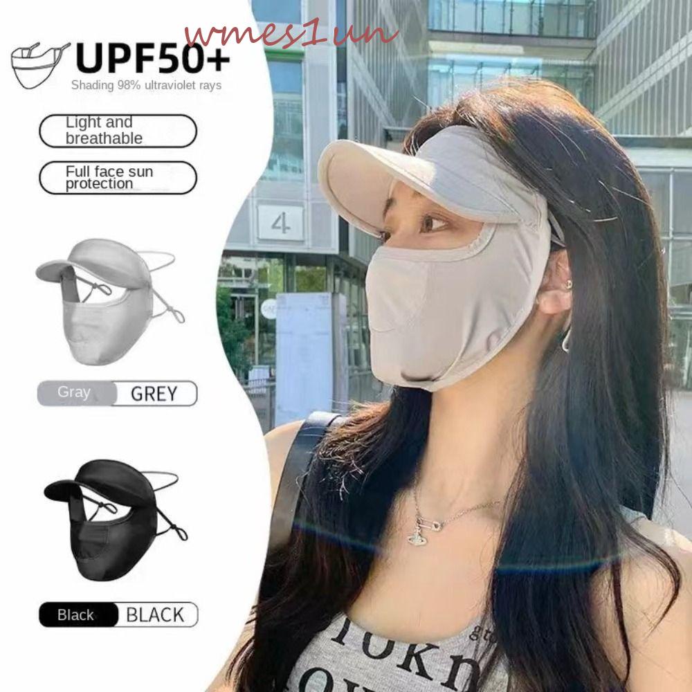 Khẩu Trang Chống Nắng Bằng Lụa Lạnh Thoáng Khí Màu Sắc Trơn WMES15H Dành Cho Nữ