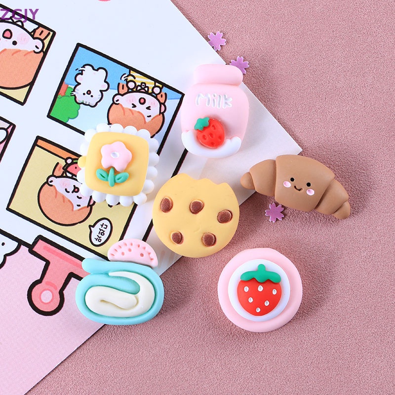 Set 5 Kẹp Nhựa Hình Trái Cây Dễ Thương Trang Trí Ốp Điện Thoại / Tủ Lạnh Mới