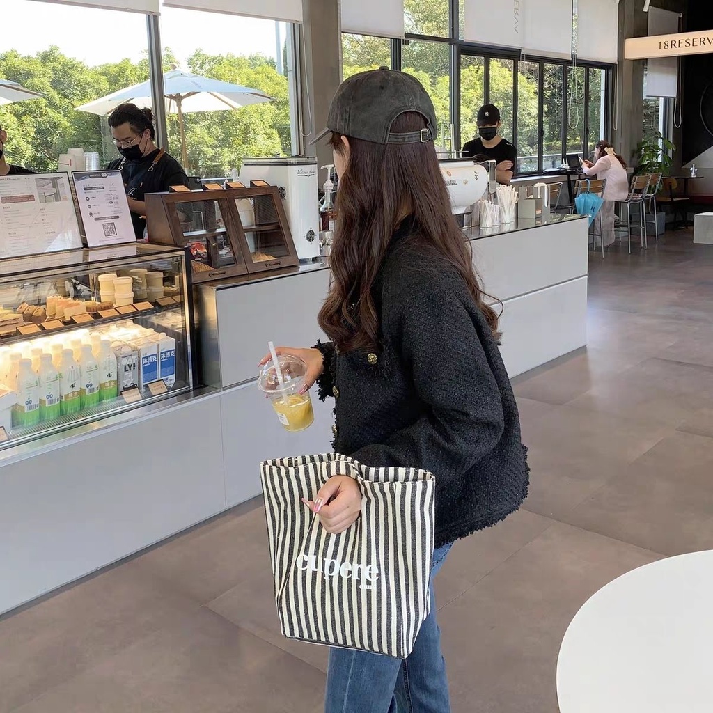 Túi Vải Canvas Thân Thiện Với Môi Trường Đựng Hộp Cơm Trưa Tiện Dụng