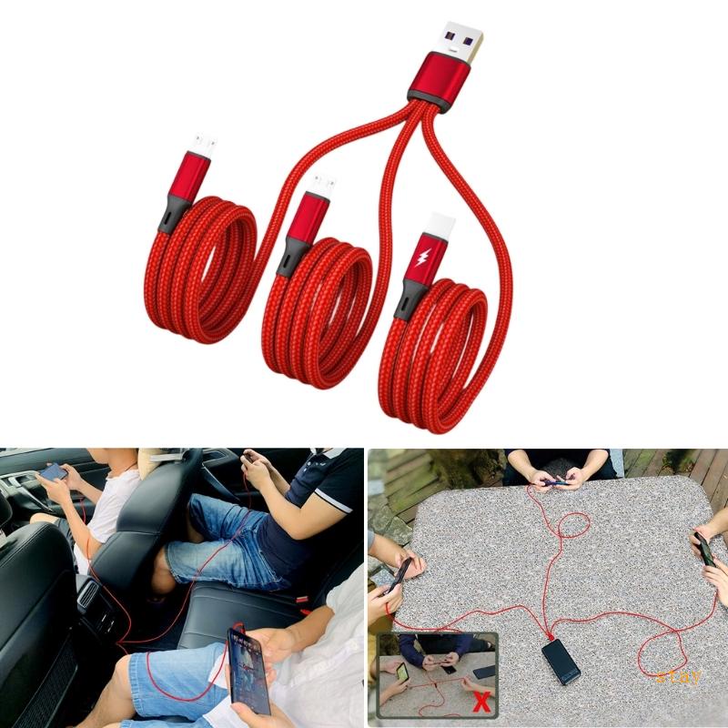 Dây Cáp Sạc Nối Dài USB Type-C 1 Sang 3 Cổng Micro USB Cho Máy Tính Bảng / Điện Thoại