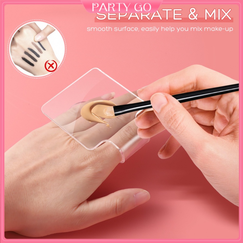 Set 3 Bảng Trộn Màu Trang Điểm Acrylic Trong Suốt Chuyên Nghiệp