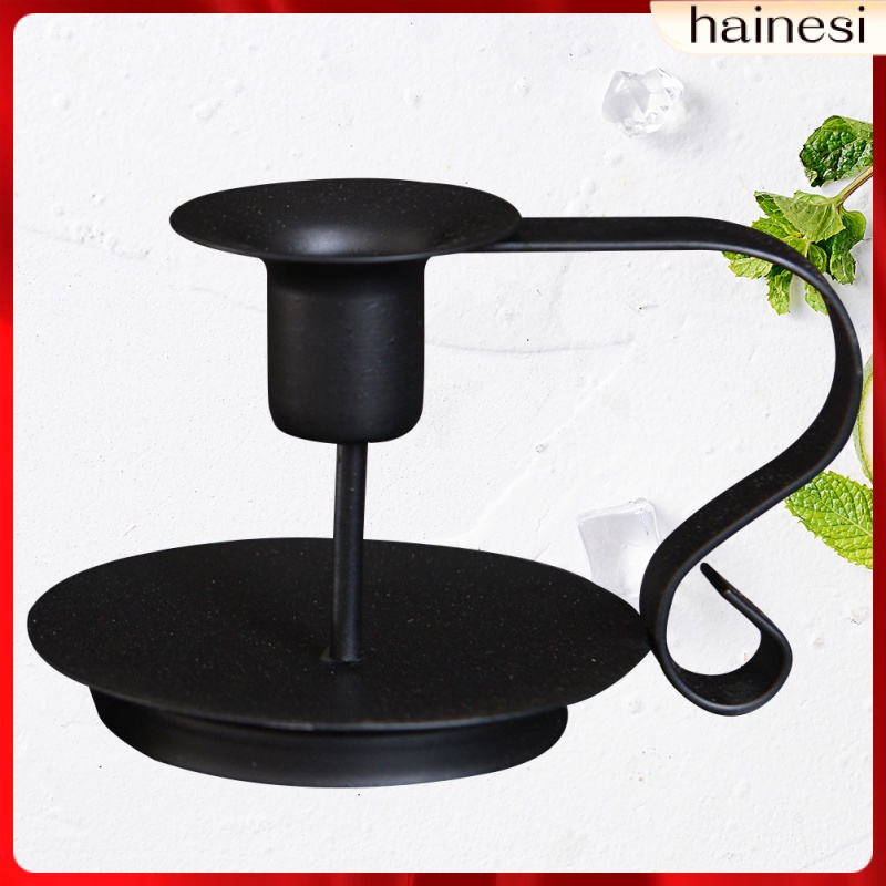 Giá Đỡ Đèn Cầy Màu Đen Nhám Phong Cách Cổ Điển Độc Đáo