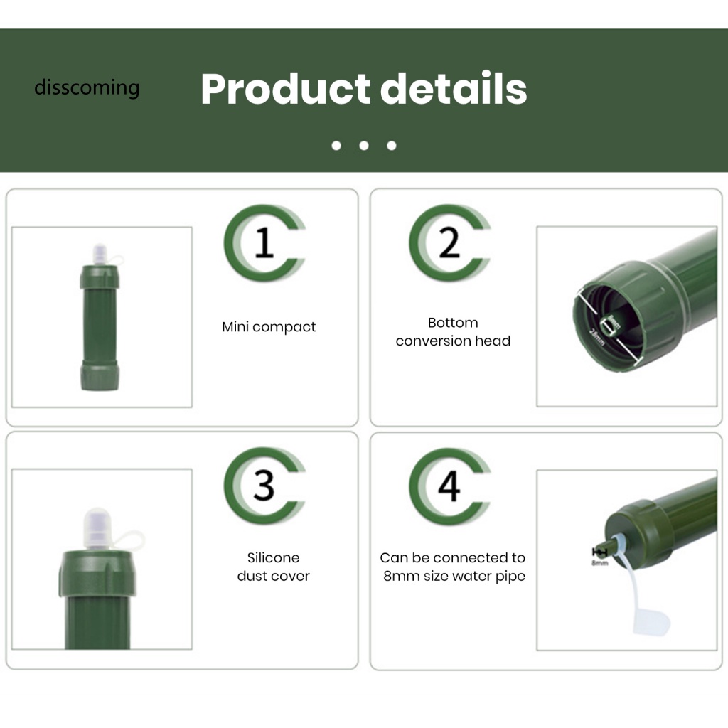 Băng Đô SL SL SL SL SL| Ống Hút Lọc Nước Khẩn Cấp Nhỏ Gọn Cho Hoạt Động Ngoài Trời