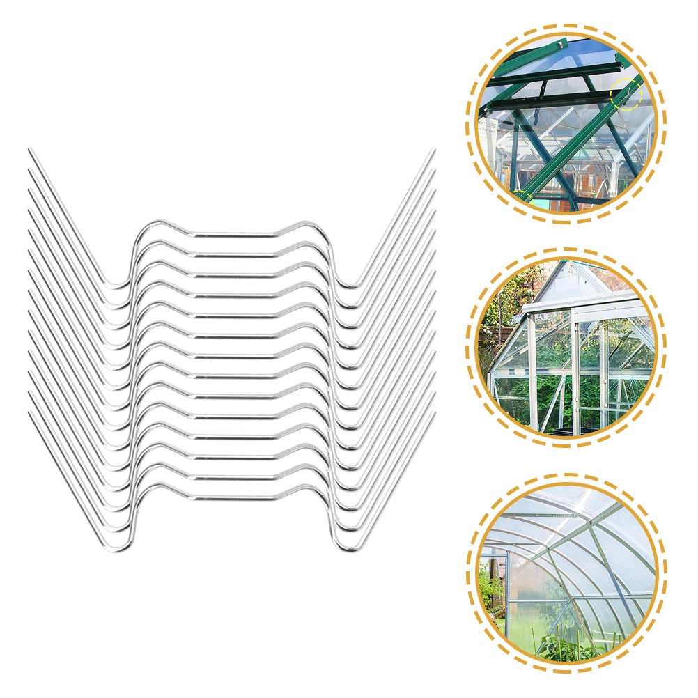 Set 50 Kẹp Kính Kèm Giá Đỡ Tiện Dụng Cho Nhà Kính