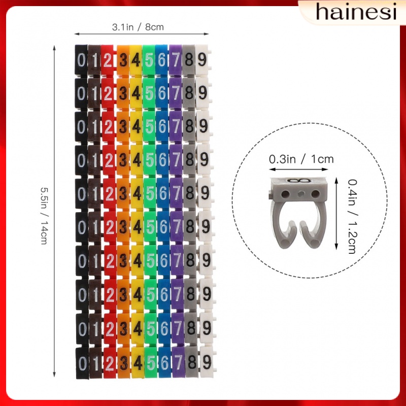 Set 100 Nhãn Đánh Dấu Dây Cáp Nhiều Màu Sắc Tiện Dụng