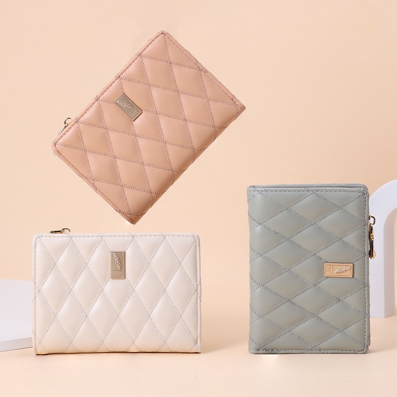 Ví Da PU Mềm Cỡ Vừa Thiết Kế Đơn Giản Thời Trang Cho Nữ Giá Đỡ