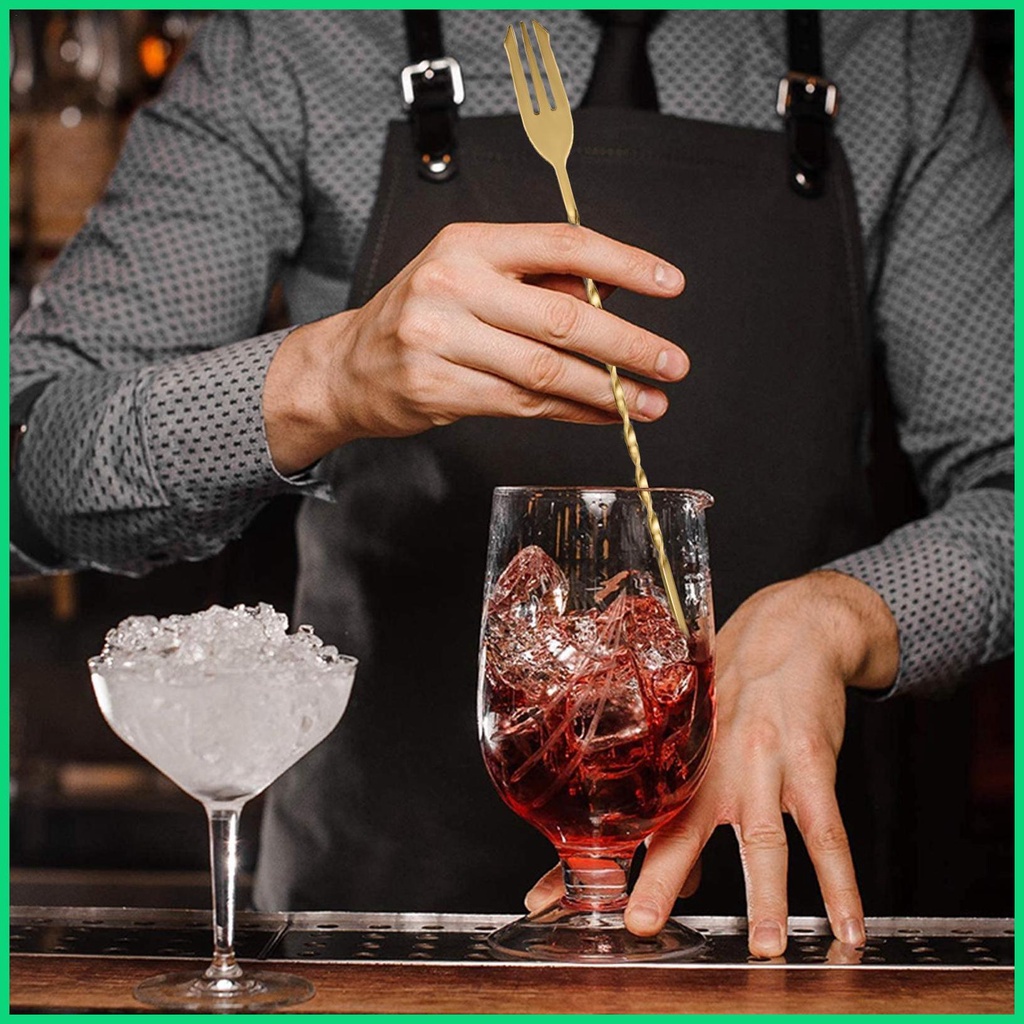 Set 10 Muỗng Khuấy Cocktail Cán Dài Có Thể Tái Sử Dụng Cho jiwvn