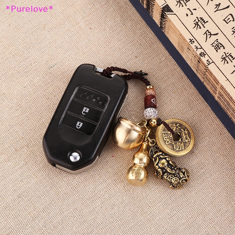 Móc Khóa Xe Hơi / Túi Xách Bằng Đồng Thau Hình Trụ Nước Sáng Tạo Mới