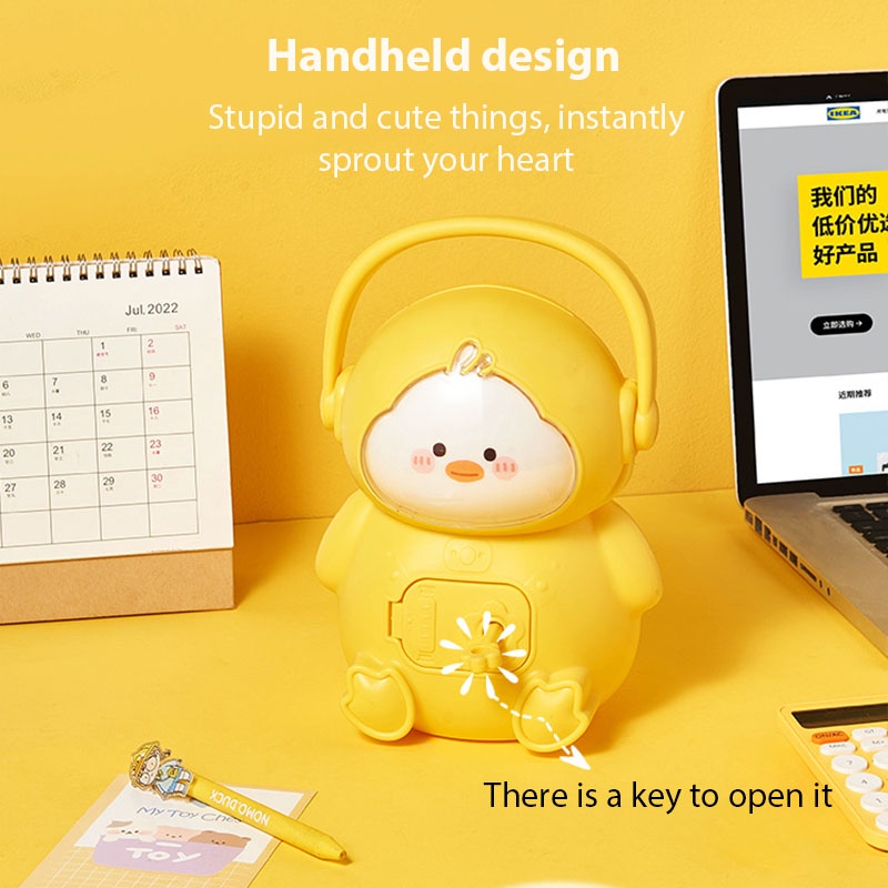 Ống Heo Tiết Kiệm Tiền Hình Vịt Vàng Hoạt Hình Đáng Yêu Dành Cho Trẻ Em