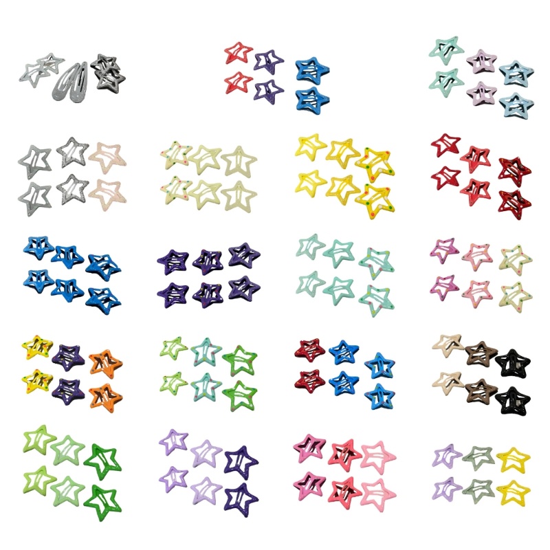 Set 6 Kẹp Tóc Hình Ngôi Sao Năm Cánh Xinh Xắn Cho Nữ