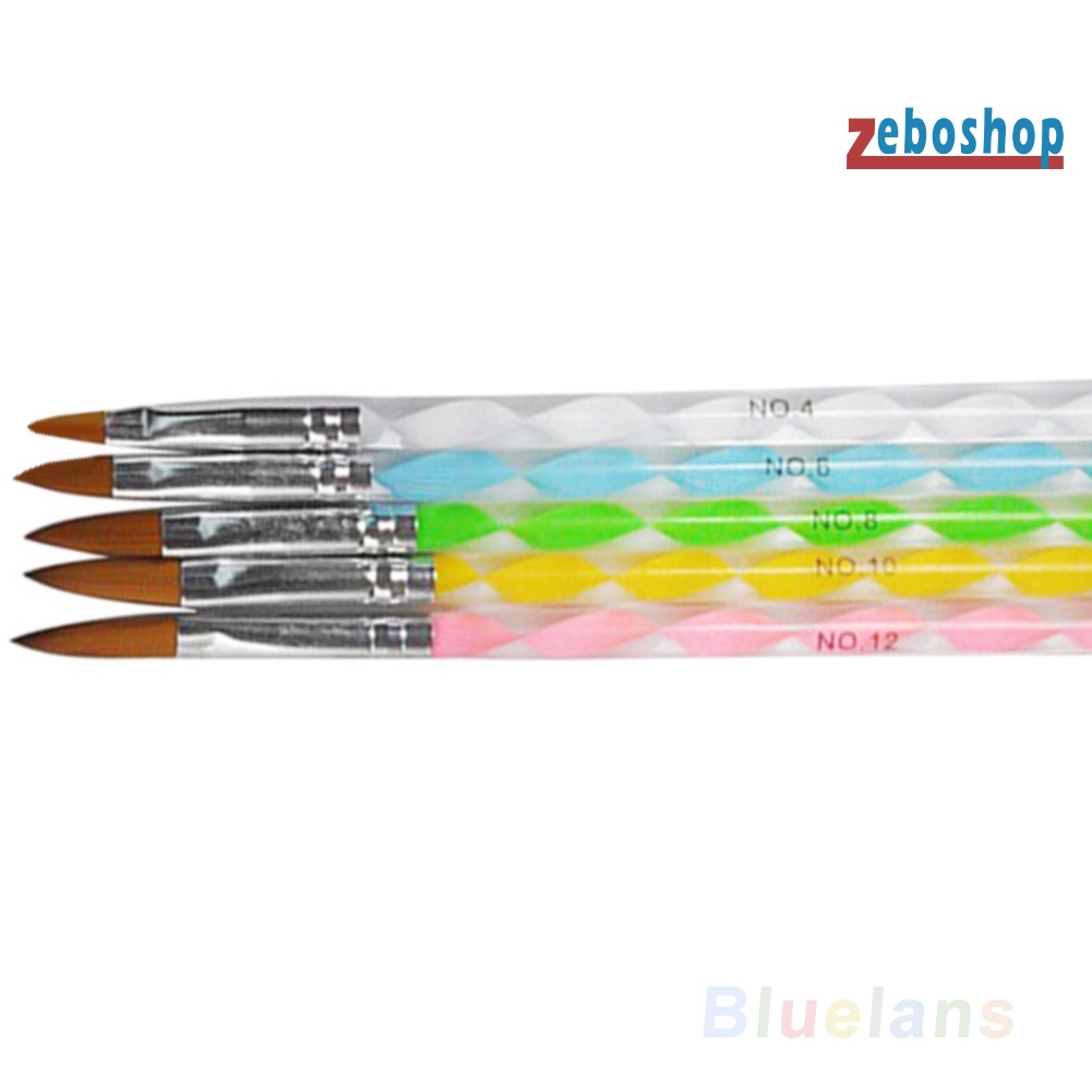 Set 5 Cọ Vẽ Trang Trí Móng Tay 3D DIY Chuyên Dụng