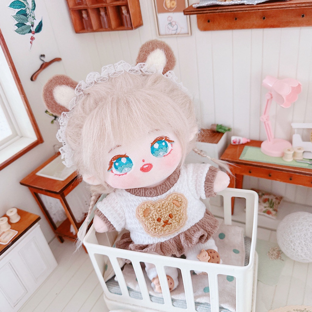 Búp Bê Nhồi Bông Hình Gấu Mềm Mại 20cm Dùng Làm Đạo Cụ Chụp Ảnh