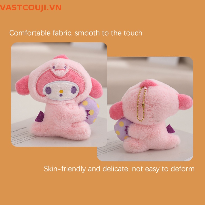 Móc Khóa Hình Mèo Nhồi Bông Kuromi Dễ Thương