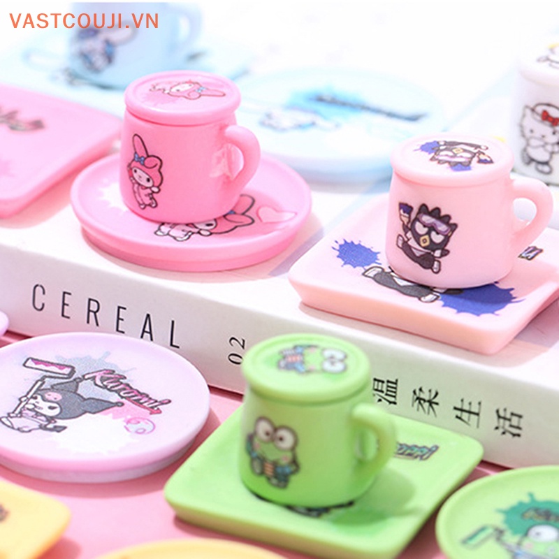 Set 2 Ly Uống Cà Phê / Trà Chiều Tỉ Lệ 1 / 12 Trang Trí Nhà Búp Bê