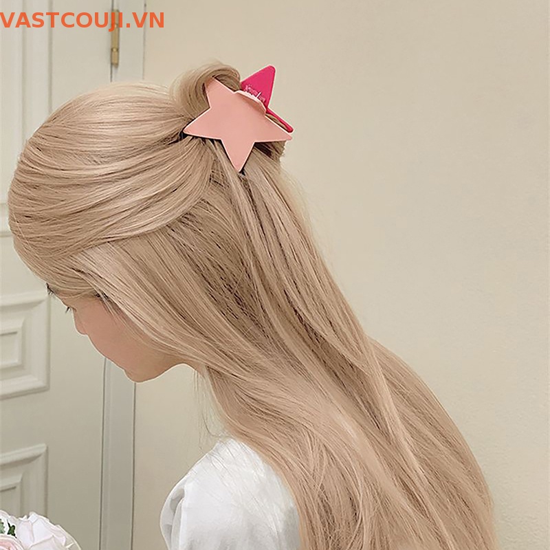 Kẹp Tóc Hình Ngôi Sao Năm Cánh Bằng Acrylic VN