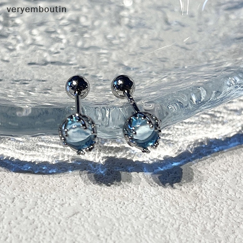 1 Đôi Bông Tai Đính Đá Zircon Nhiều Màu Dạng Xoắn Ốc Cho Nữ