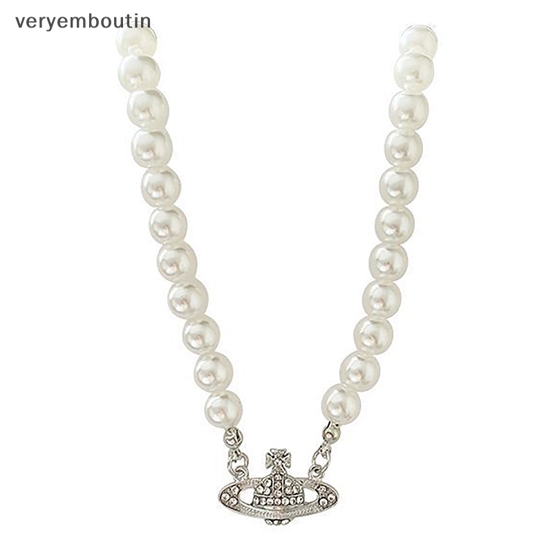 Vòng cổ Mạ Vàng 2K Mặt Hình Hành Tinh Đính Đá Zircon Ngọc Trai Thời Trang Cho Cặp Đôi