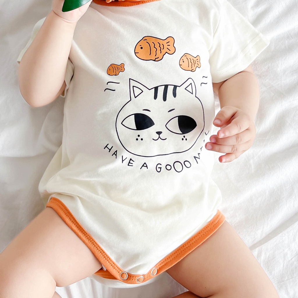 Áo Thun Tay Ngắn In Hình Cá Phong Cách Hàn Quốc Thời Trang Mùa Hè Cho Bé