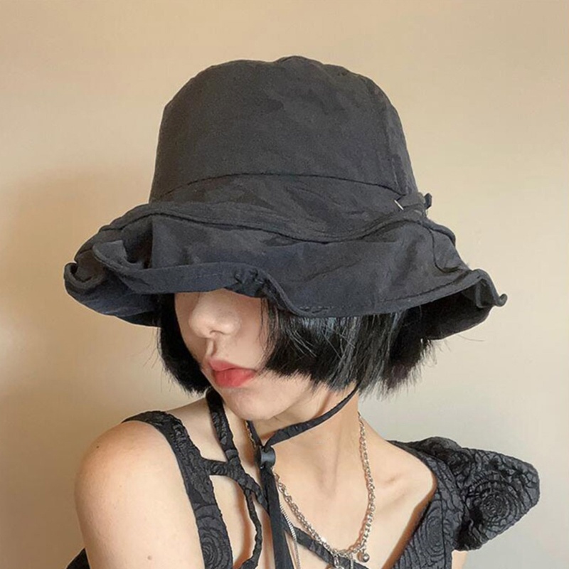 Nón Bucket Vành Rộng Chống Tia UV Có Thể Điều Chỉnh Kích Thước Dành Cho Thanh Thiếu Niên