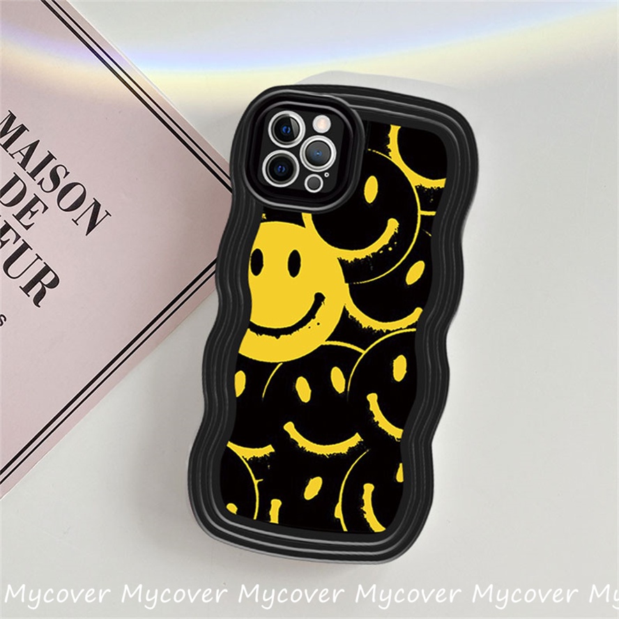 Ốp Điện Thoại Silicon Mềm Họa Tiết Mặt Cười Graffiti Cho iPhone 14 13 12 11 Pro Max X XR Xs Max 6 7 8 Plus