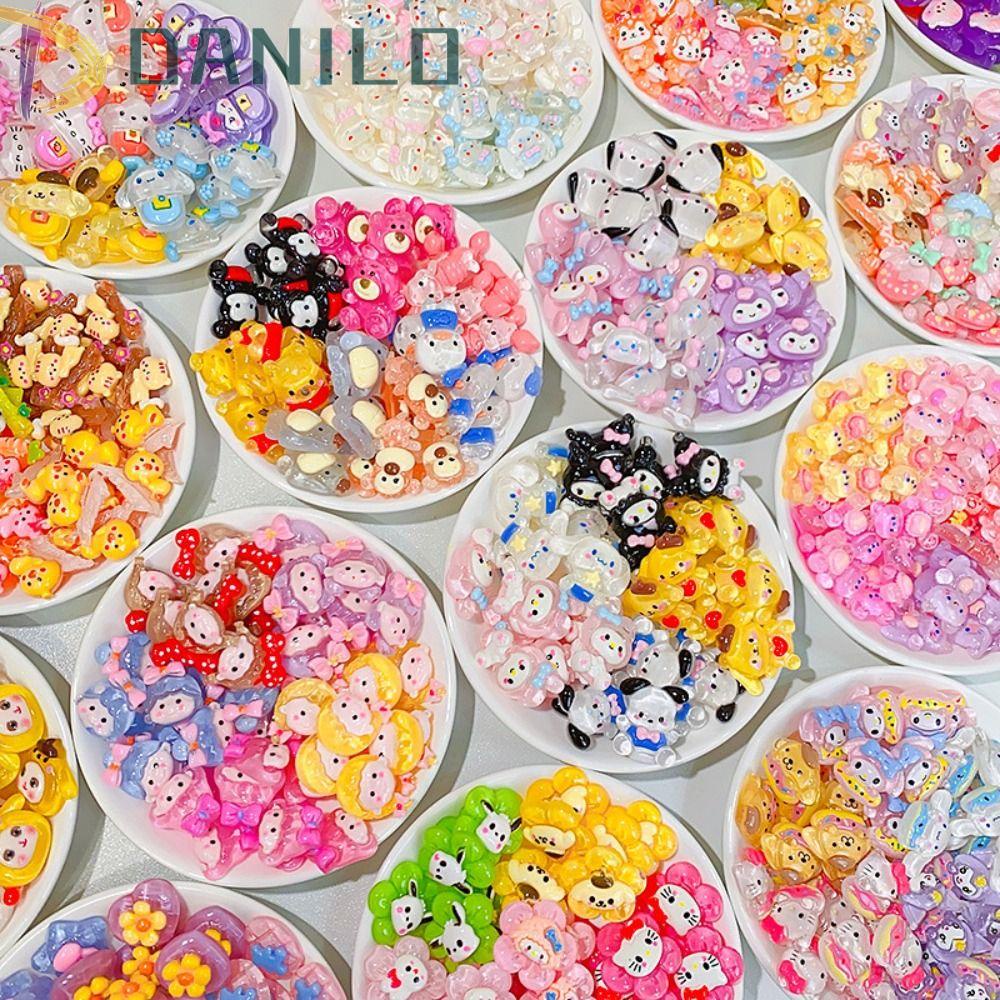 Phụ Kiện Trang Trí Điện Thoại Diy Bằng Nhựa Resin Hình Melody Kuromi Mini Cinnamoroll Goo Dễ Thương