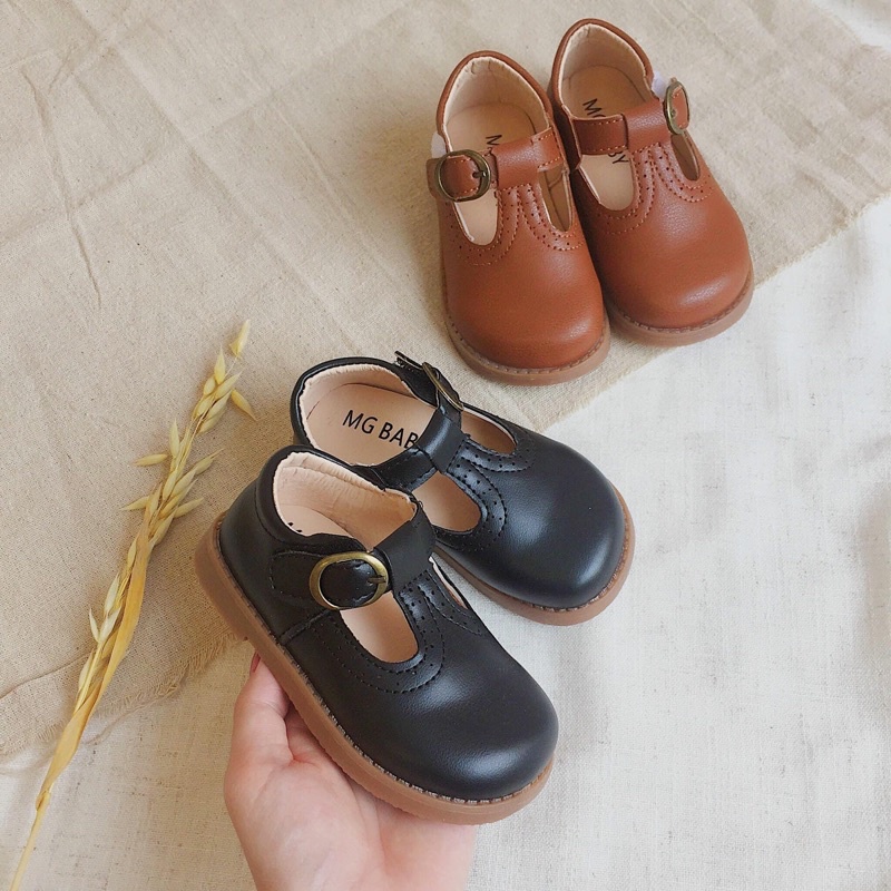 <Ảnh Thật_Video> Giày Da Mềm Chống Trượt MG Baby cho Bé Từ 1-3 Tuổi