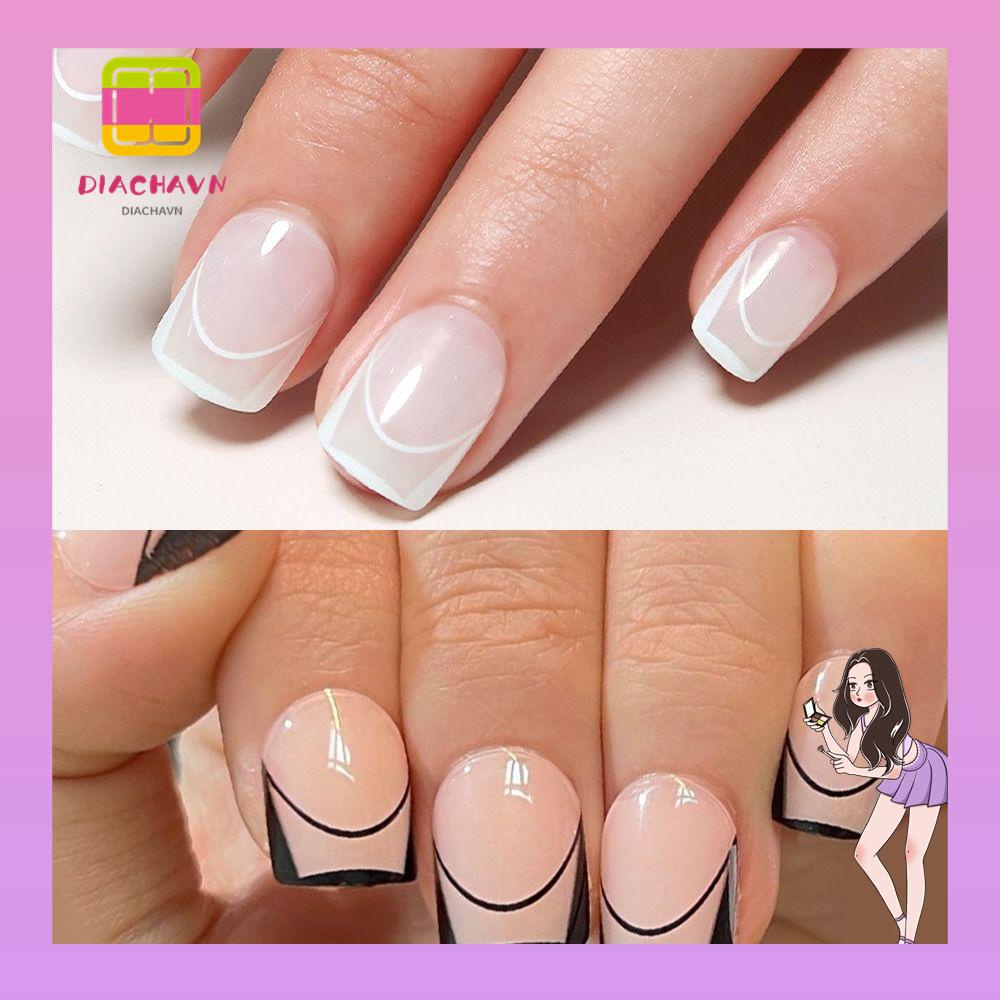 Set 24 Móng Tay Giả Có Thể Tháo Rời DIY