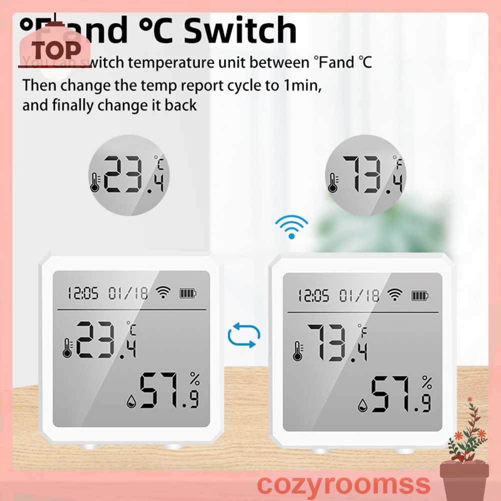 Máy Đo Nhiệt Độ Và Độ Ẩm Kết Nối WiFi Màn Hình LCD