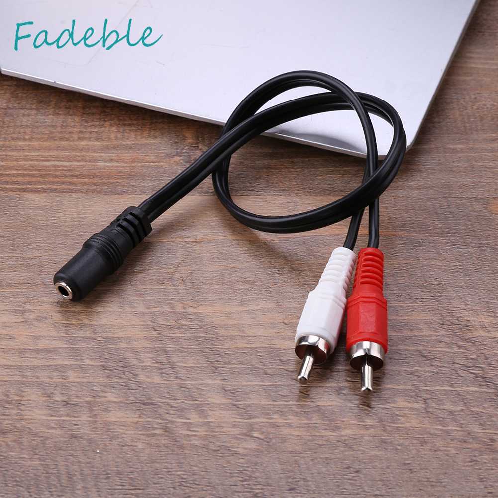 Cáp Âm Thanh 3.5mm Đầu Đực Sang Đầu Cái 2-RCA Cho DVD TV VCD Active