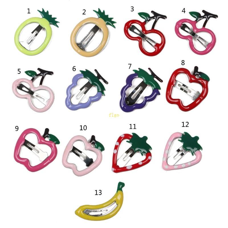 Set 50 Kẹp Tóc Hình Trái Cây Bằng Kim Loại Cho Nữ