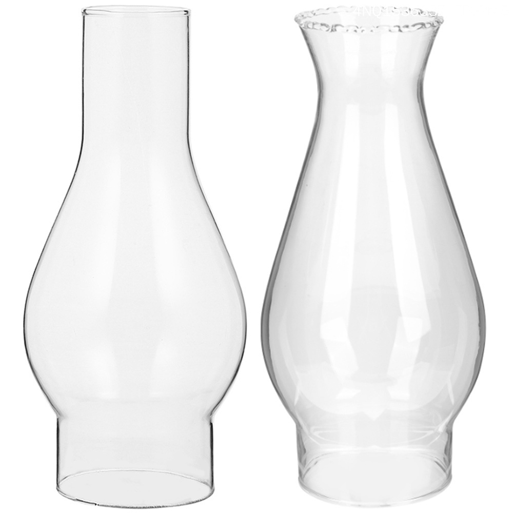 Bộ 2 Chụp Đèn Dầu Bằng Thủy Tinh Thời Trang Cổ Điển