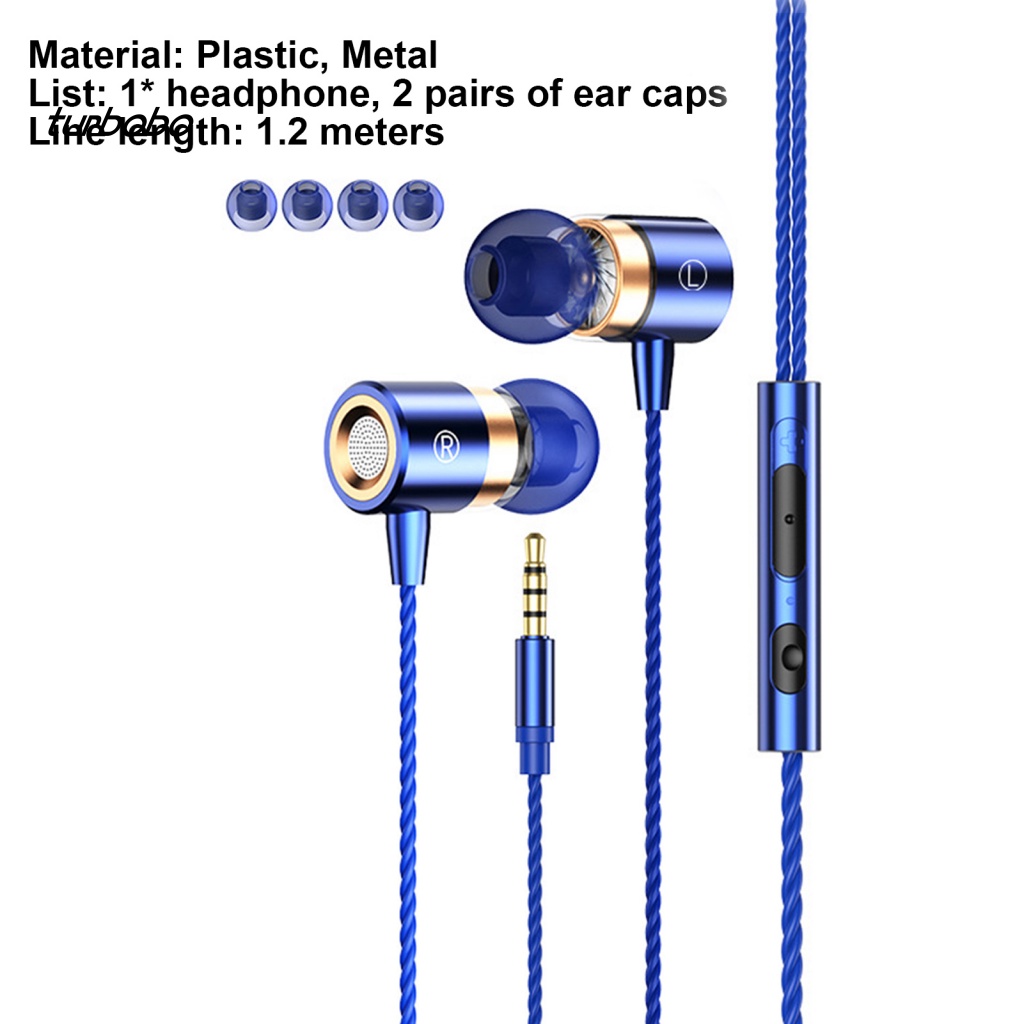 Tai Nghe Nhét Tai Jack 3.5mm Bass Trầm Có Micro Thiết Kế Thời Trang Và Phụ Kiện