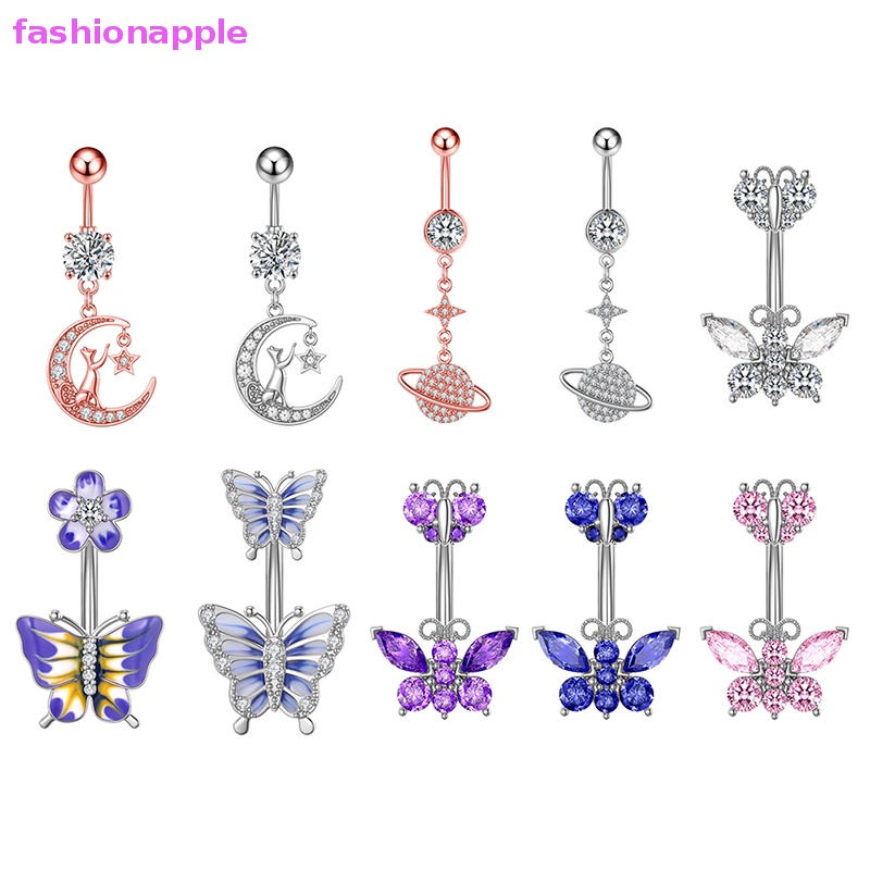 1 Khuyên Rốn Hình Bướm Đính Đá Zircon