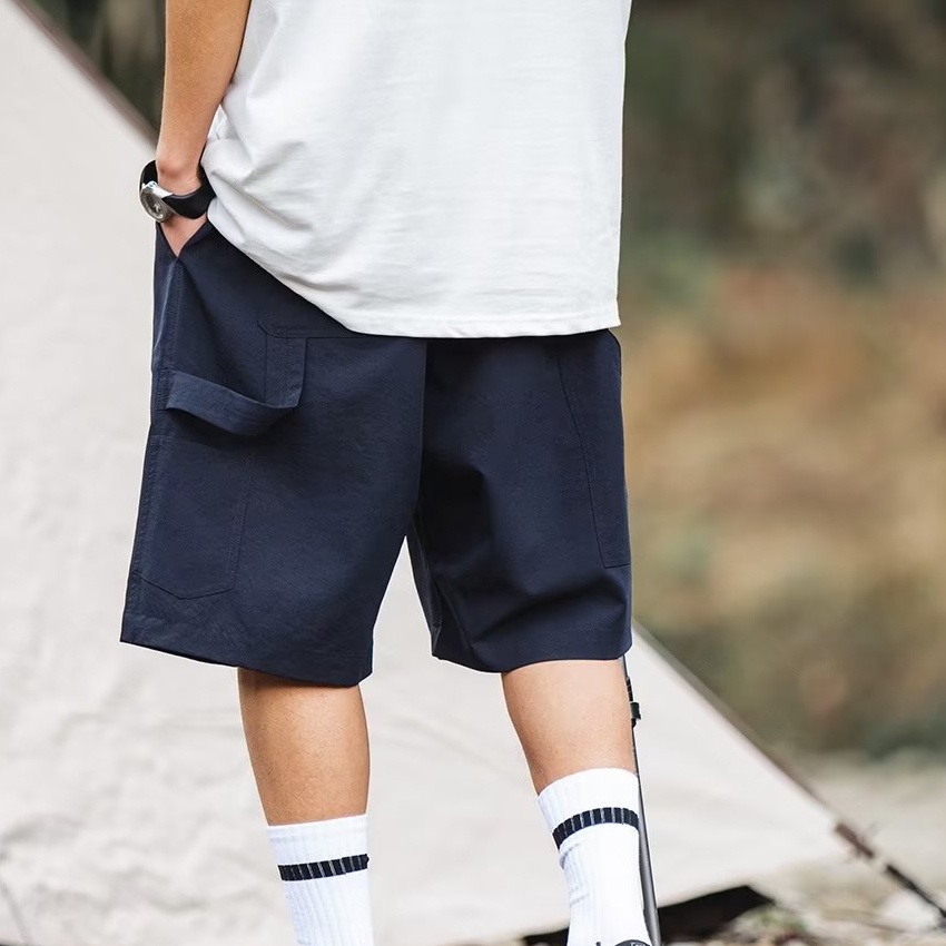 Quần Short Dây Rút Ống Rộng Họa Tiết Ca Rô Thời Trang Mùa Hè Dành Cho Nam