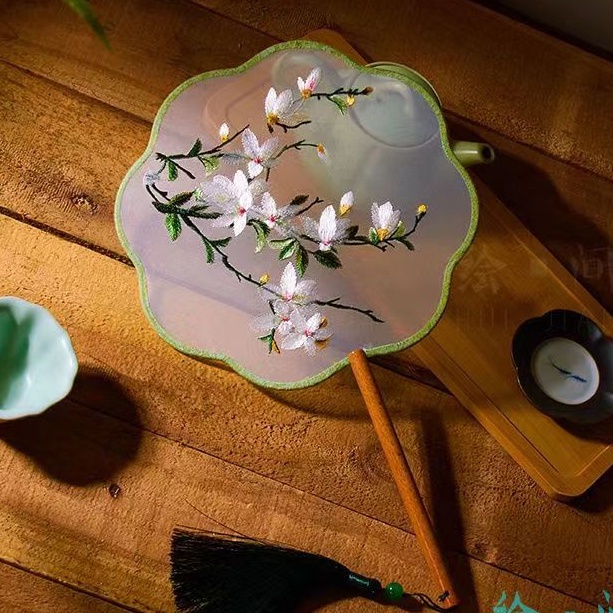 Dmo-Quạt Cầm Tay Làm Thủ Công Phong Cách vintage