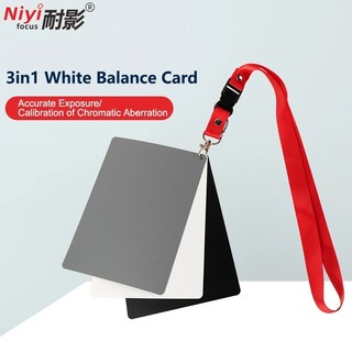 Thẻ Cân Bằng Kỹ Thuật Số Màu Xám 18% Exposure 3 Trong 1 Kèm Dây Đeo Cổ Tùy Chỉnh