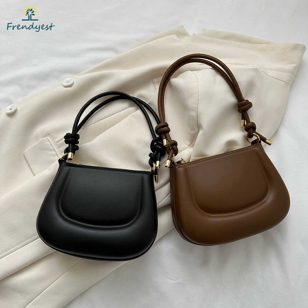 Túi Xách Da PU Kẹp Nách Màu Trơn Thời Trang Cho Nữ