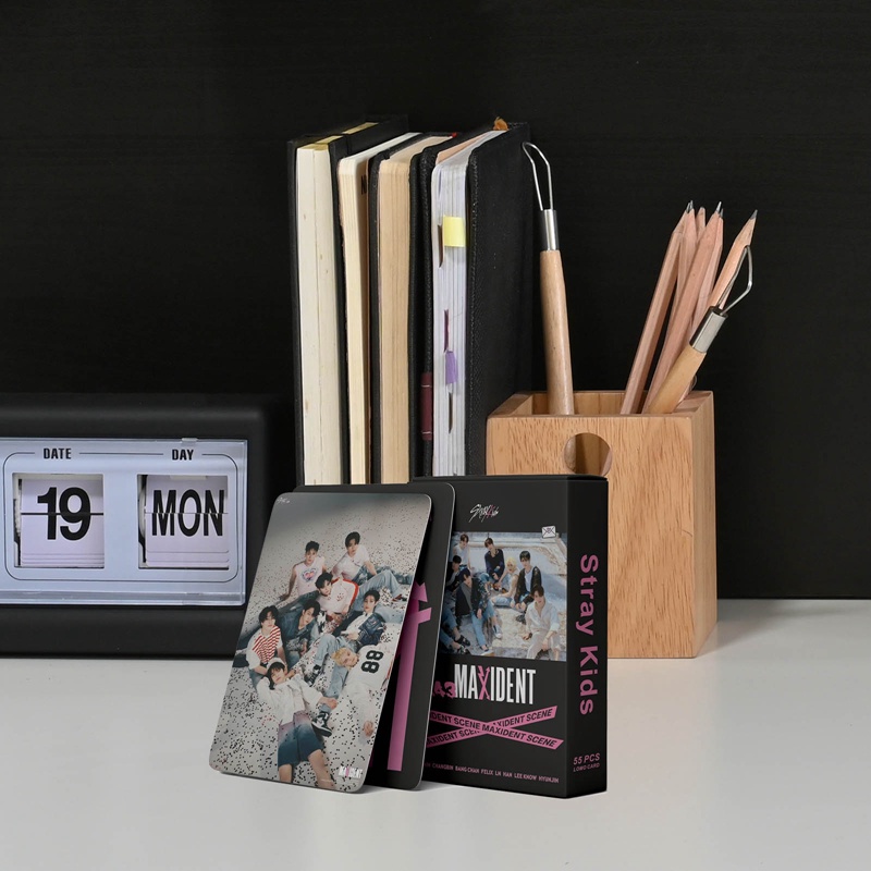 Set 55 Tấm Ảnh Lomo Hai Mặt HD Kpop Stray Kids Maxient Time out Chất Lượng Cao